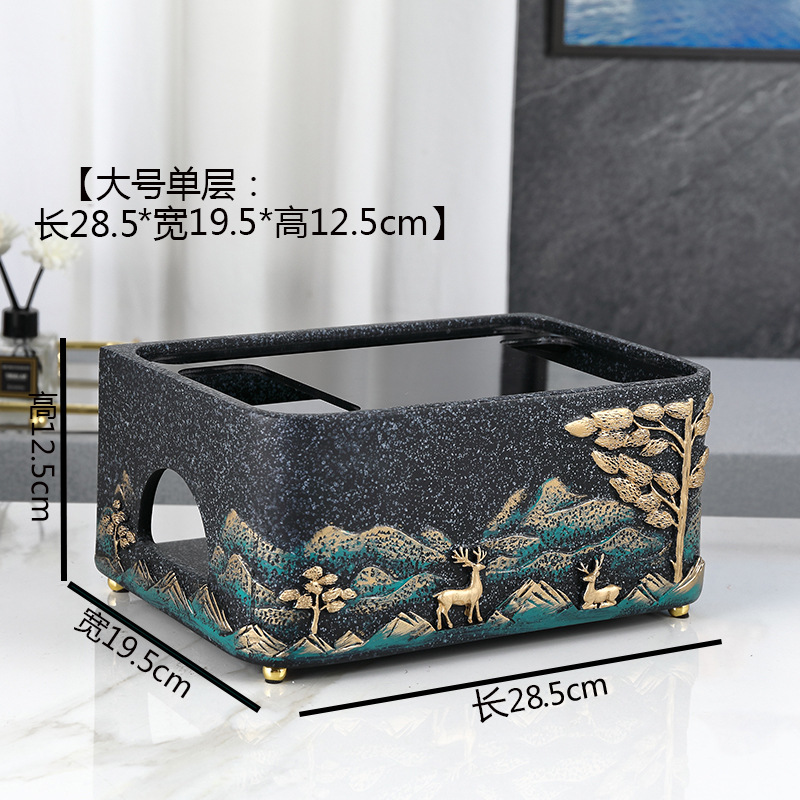 Black large pine deer single layer