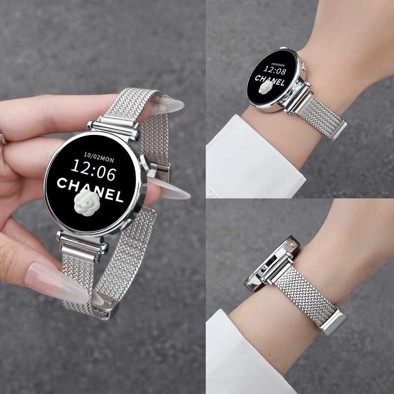 Women's Smart Watch 2026 New Model, Compact Round Dial, High-End Metal Steel Band, Heart Rate, Sleep Health, Call Answering