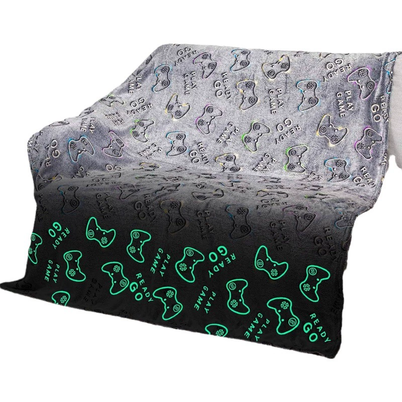 Трансграничное дропшиппинг, детская игровая консоль, светящееся одеяло, фланелевое одеяло, одеяло с рисунком кондиционера, серое одеяло