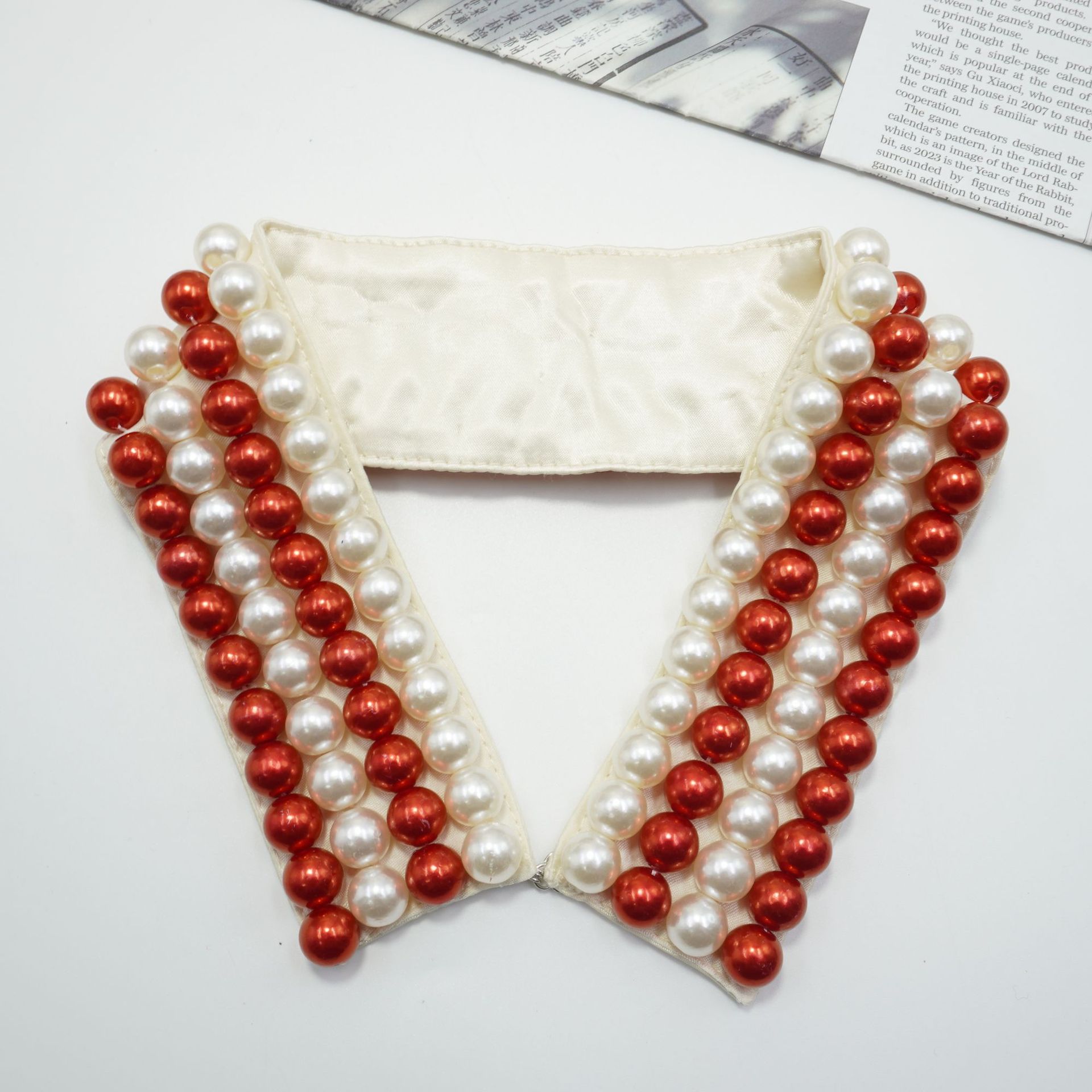 레드 밀키 화이트 펄 스타일--42cm*5cm--138g