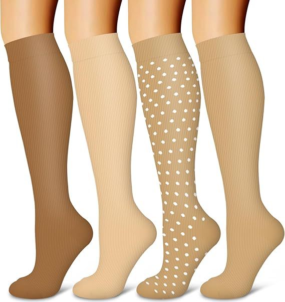 Calcetines de Compresión Largos de Nylon, Antideslizantes y Transpirables para Correr image 76