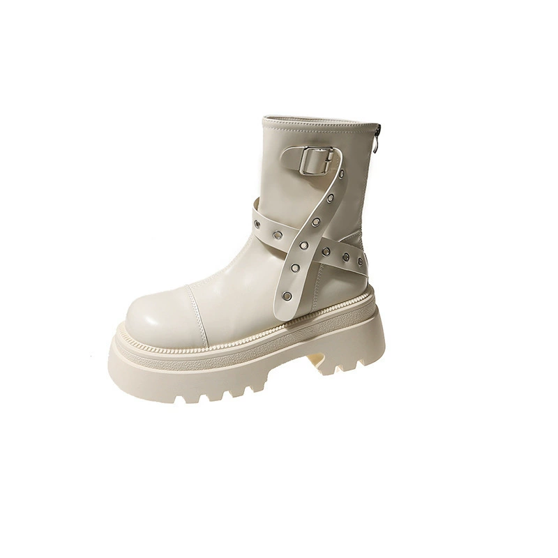 Martens, Ding Boots, модные летние полусапожки на платформе, для подростков, приталенные
