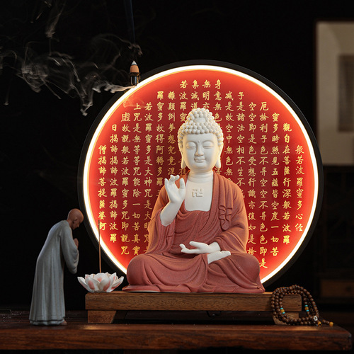Great Sun Tathagata Buddha Large Buddha Statue Ornament Chinese Purple Sand Sakyamuni Home Living Room Amitabha Entrance