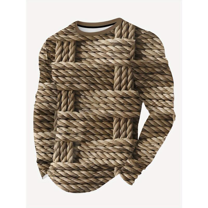 2026 Foreign Trade Cross-Border 3D Printed T-Shirt Men's Fashion Casual T-Shirt Men's 3D Graphic T-Shirt Round Neck Men's Long-Sleeve 2026 Foreign Trade Cross-Border 3D Printed T-Shirt Men's Fashion Casual T-Shirt Men's 3D Graphic T-Shirt Round Neck Men's Long-Sleeve