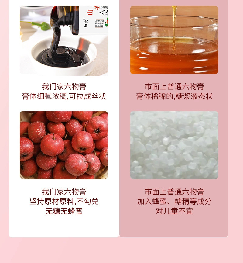 Children Hawthorn Six-Herb Paste Shan Zha Liu Wu Gao 300g Digestive Support Herbal Syrup specifications