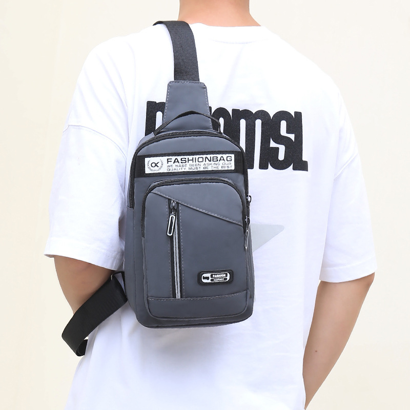 潮牌ins胸包男女同款牛津布斜挎包 2024新款手提單肩包chest pack