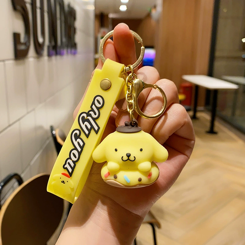 Кулон на брелке (Sanrio) Набор милых силиконовых подвесок — мягкие резиновые талисманчики, подарок на день рождения, различные персонажи