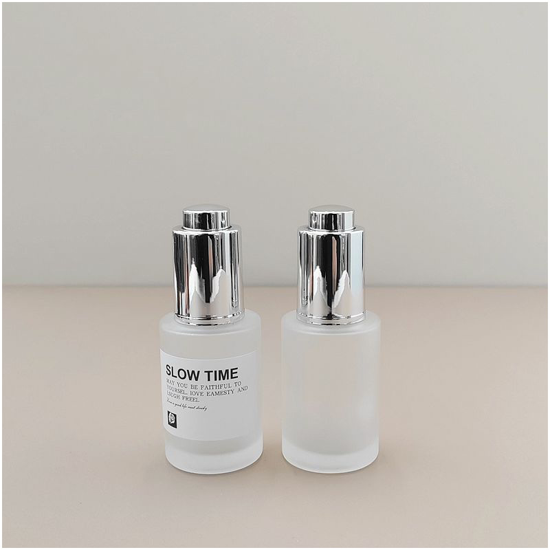 磨砂避光玻璃分装瓶 按压滴管瓶化妆品精华纯露精油瓶空瓶30ML