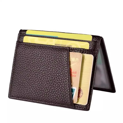Ultra-thin PU card holder for men, driver's license wallet, compact and simple, multi-card slot card case, portable document card holder