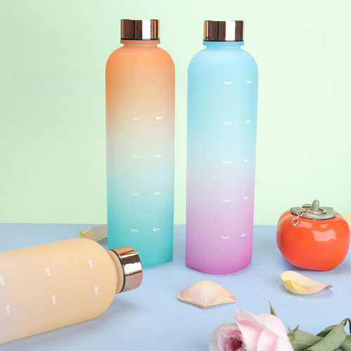 Direct Manufacturer Sales 1000ml Large Capacity Gradient Sandpaper Water Cup Amazon Colorful Portable Trendy Sipper Tumbler