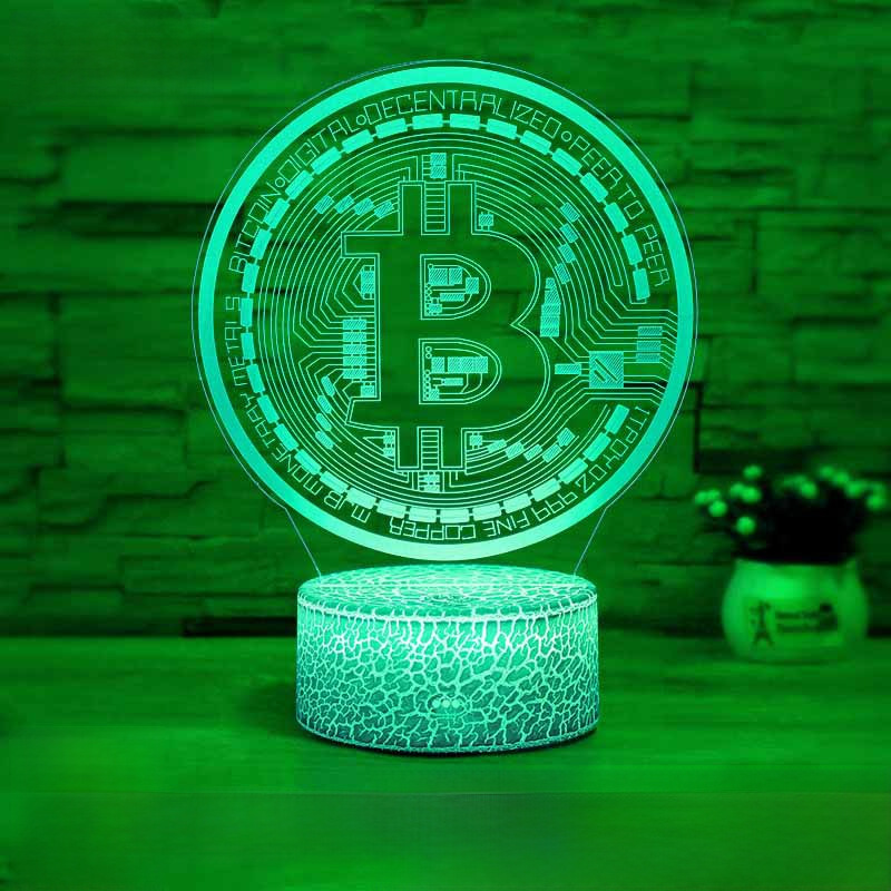 Acrylic LED night light, touch creative table lamp, lantern for bed, 3D, remote control, creative gift