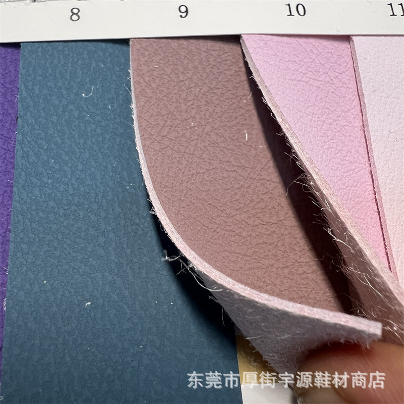 1.4超纤小荔枝纹pu皮革鞋革箱包装饰人造革鞋材布料批发