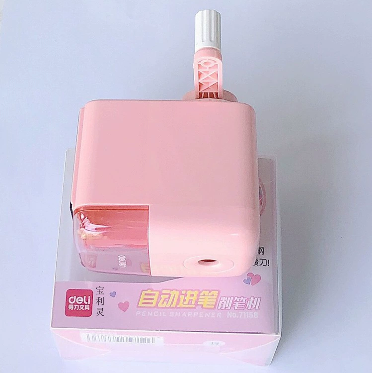 Automatic blue wooden sharpener for pencils
