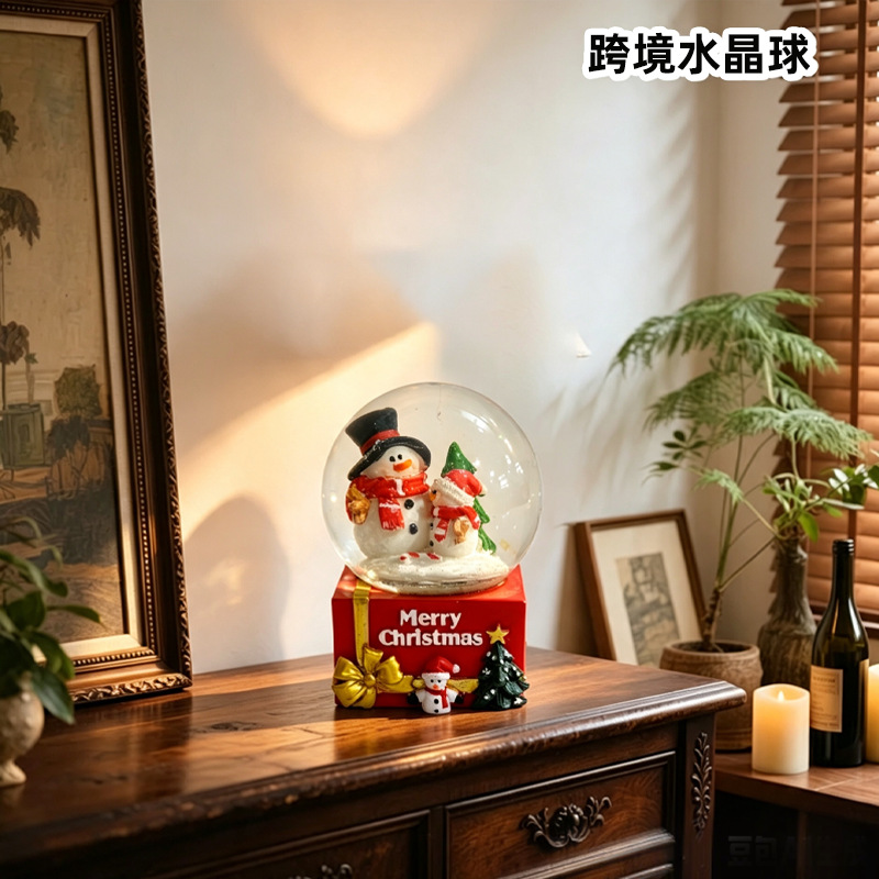 跨境新品厂家供应水晶球支持定制桌面装饰圣诞饰品量大价优批发