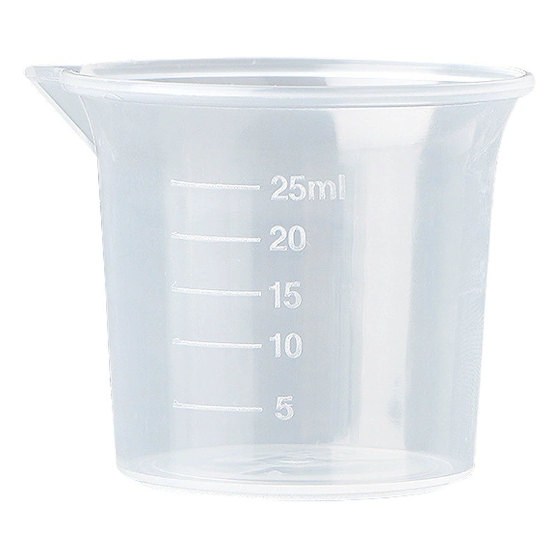 Фабрика 25 мл пластиковый мерный стакан ПП пластиковый стакан лабораторная посуда 25 мл толстый стакан со шкалой мерный стакан
