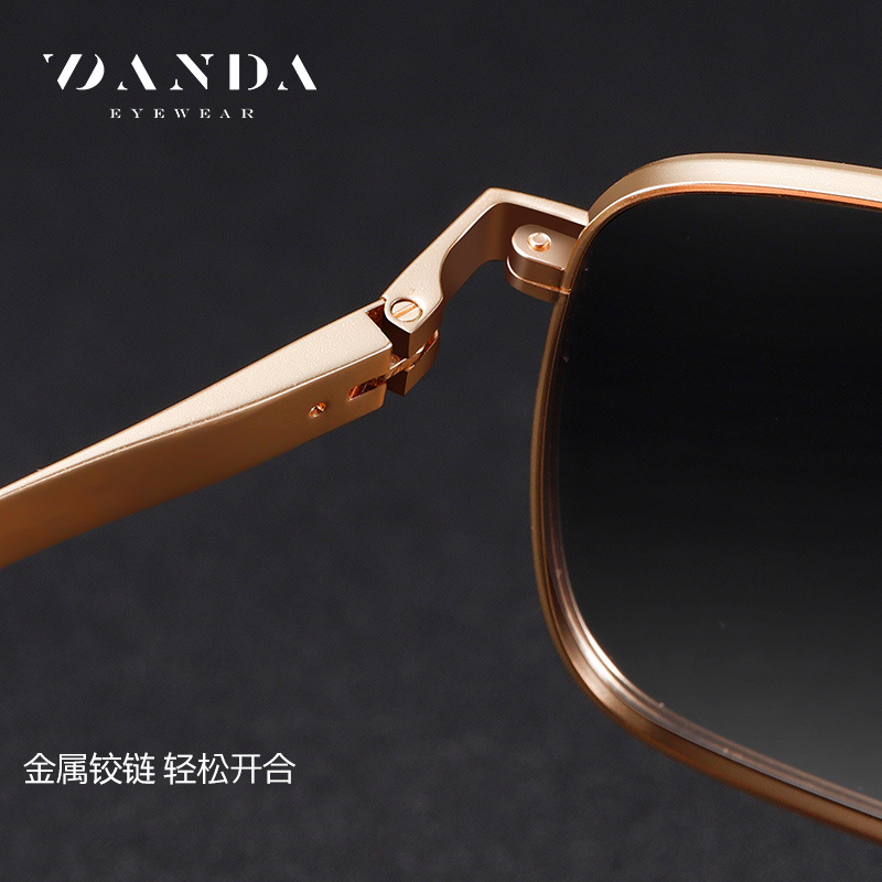 Nuevas gafas de sol polarizadas S15109 Gafas de sol de protección solar al aire libre para hombres con montura clásica Gafas de sol de metal de doble haz