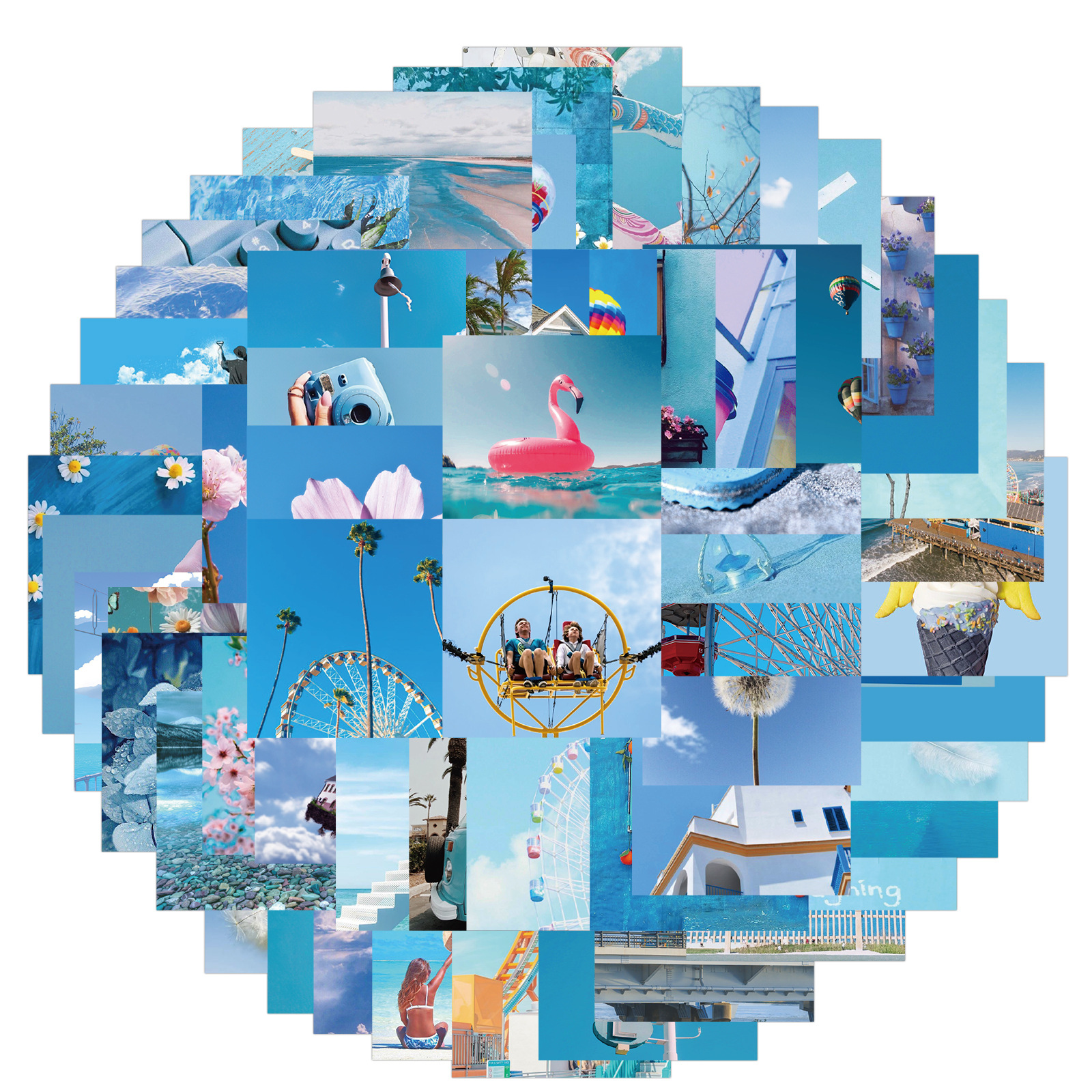 blue fresh waterproof sticker