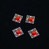 Square crystal from pearl, hair accessory, 12mm, wholesale