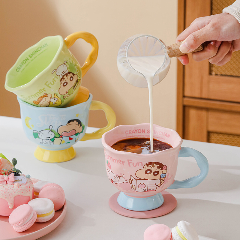 蜡笔小新陶瓷杯子马克杯送女生生日礼物伴手礼情侣家用水杯办公室|undefined