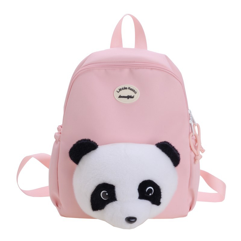 Escuela de jardín de infantes escuela primaria mochila de dibujos animados lindo panda macho y hembra mochila 2025 nueva moda de mochila para niños