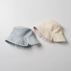 moinmlon double-sided spring and summer new girls sun protection sun hat lace edge baby sunshade fisherman hat baby hat