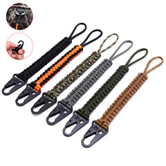 Seven-core paracord braided outdoor sports anti-loss keychain, portable and durable with an eagle-shaped carabiner-style belt key accessory