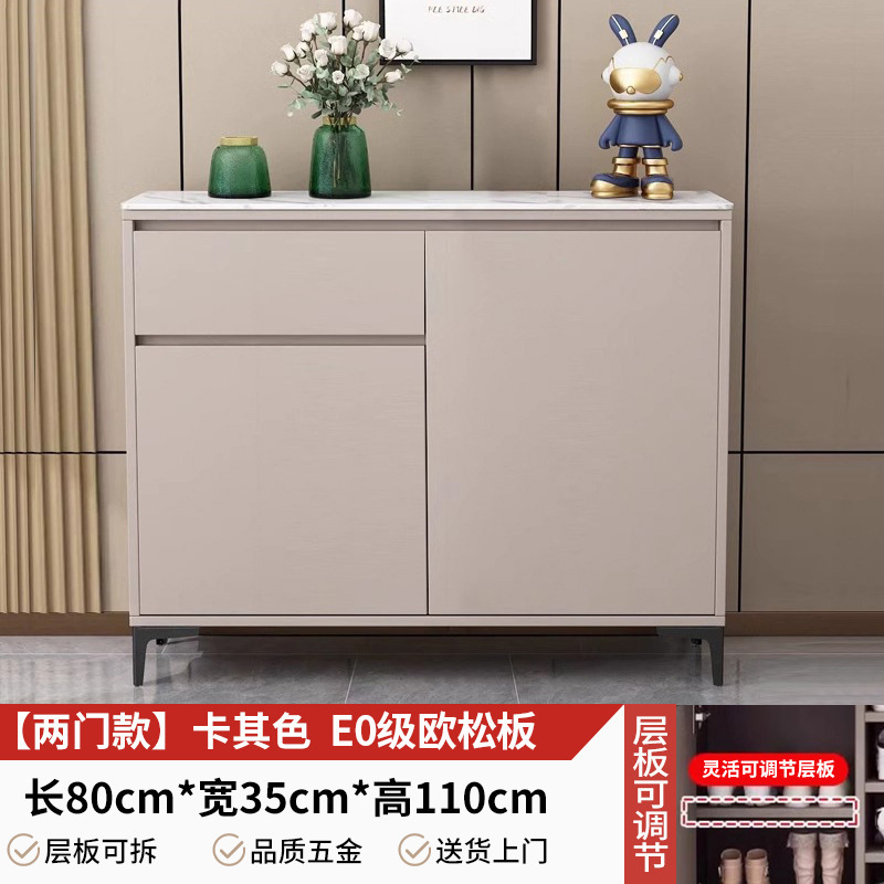 家庭用靴キャビネット、スレートカウンタートップ、廊下無垢材収納キャビネット、玄関靴キャビネット、床置き型モダンシンプルキャビネット|undefined