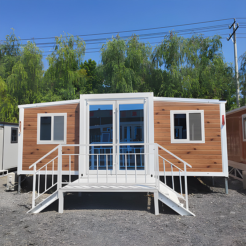 Casa de caja plegable transfronteriza casa de expansión móvil tipo doble ala desmontable y plegable casa de tablero móvil de contenedor residencial
