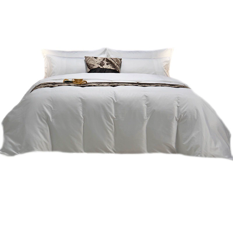 Отель одеяло крышка 60 хлопок постельных принадлежностей белый сатин отель постельное белье Комплект