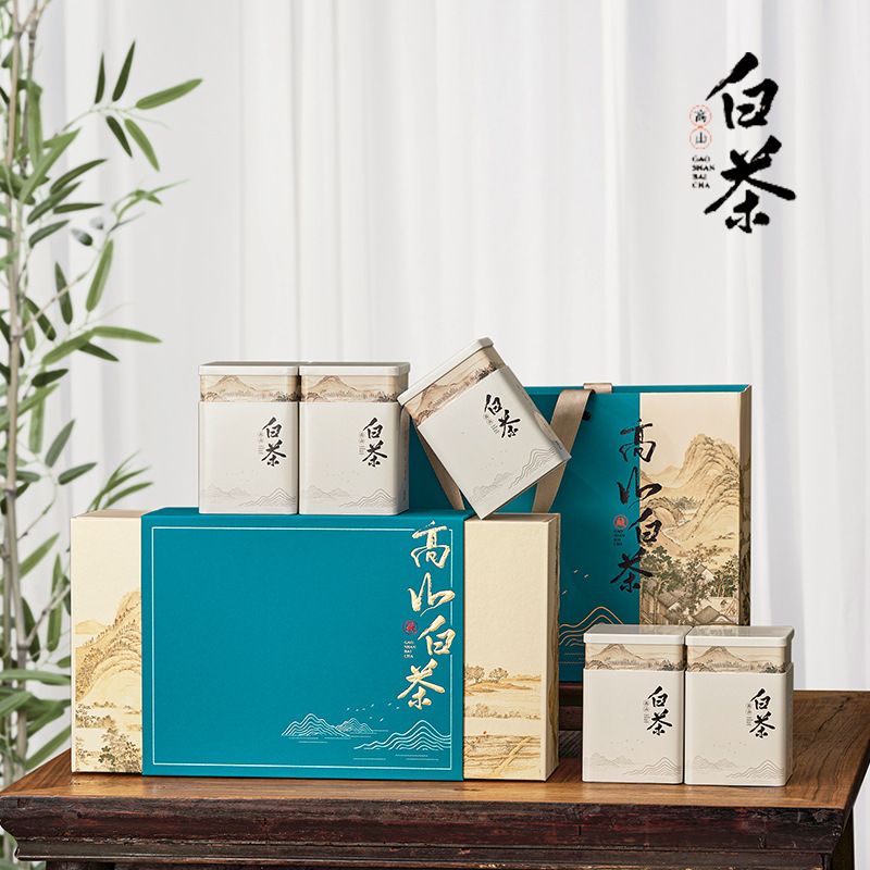 新款春茶包装礼盒高山白茶安吉绿茶黄金芽半斤装空现货茶叶包装