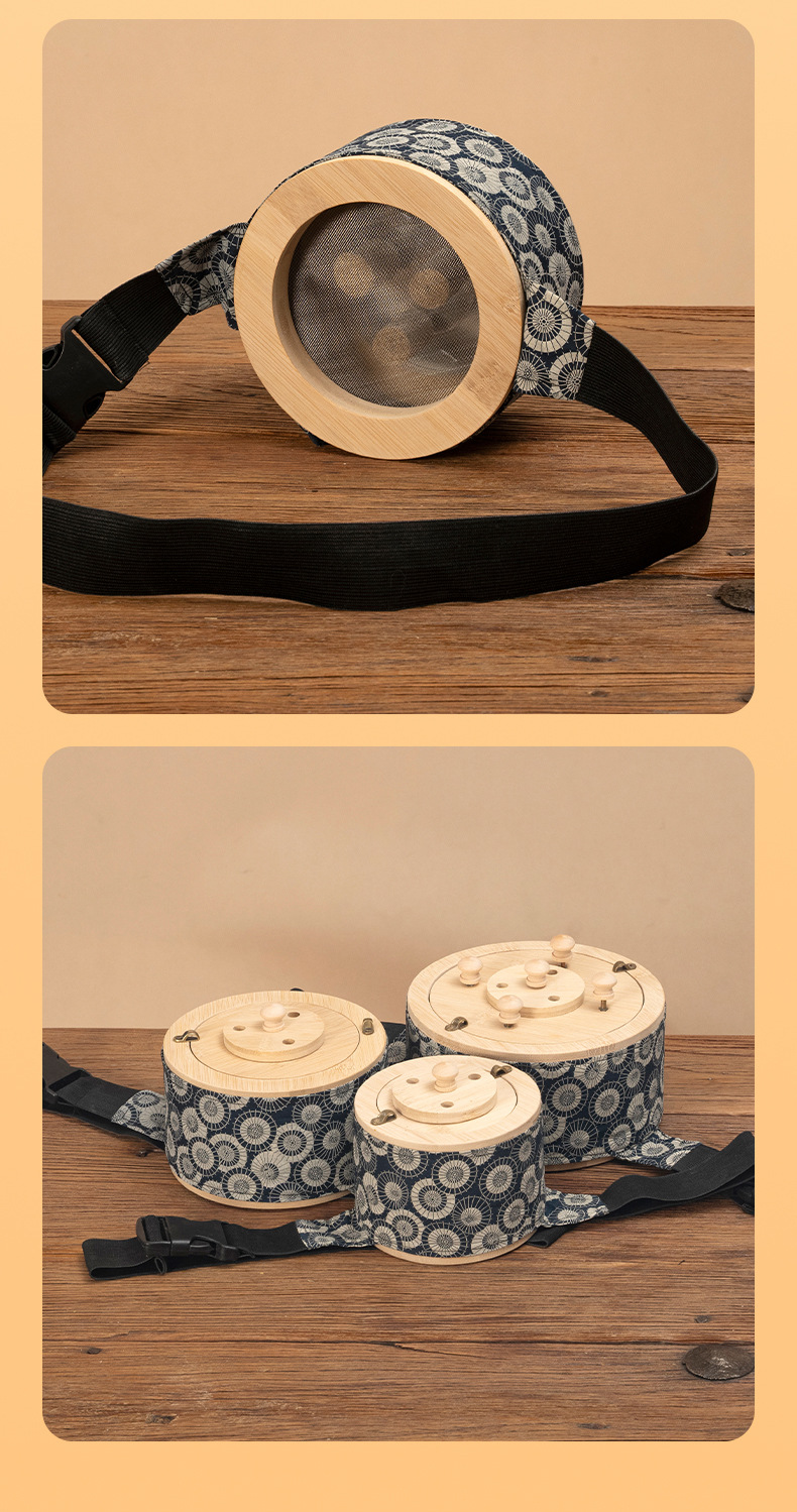 Moxibustion Box Portable Moxa Burner Bamboo Warm Moxa Jar for Waist Abdomen Home Use with 54 Moxa Cones preparation