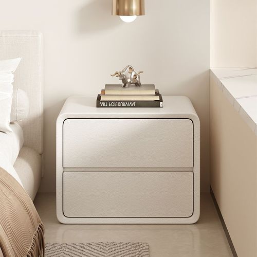 轻奢奶油风小型家用床头柜卧室家用现代简约创意极简床边柜子