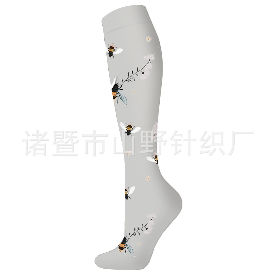 Calcetines Largos de Compresión Deportivos 200N de Nailon, Respirable y Absorción del Sudor, para Correr image 174