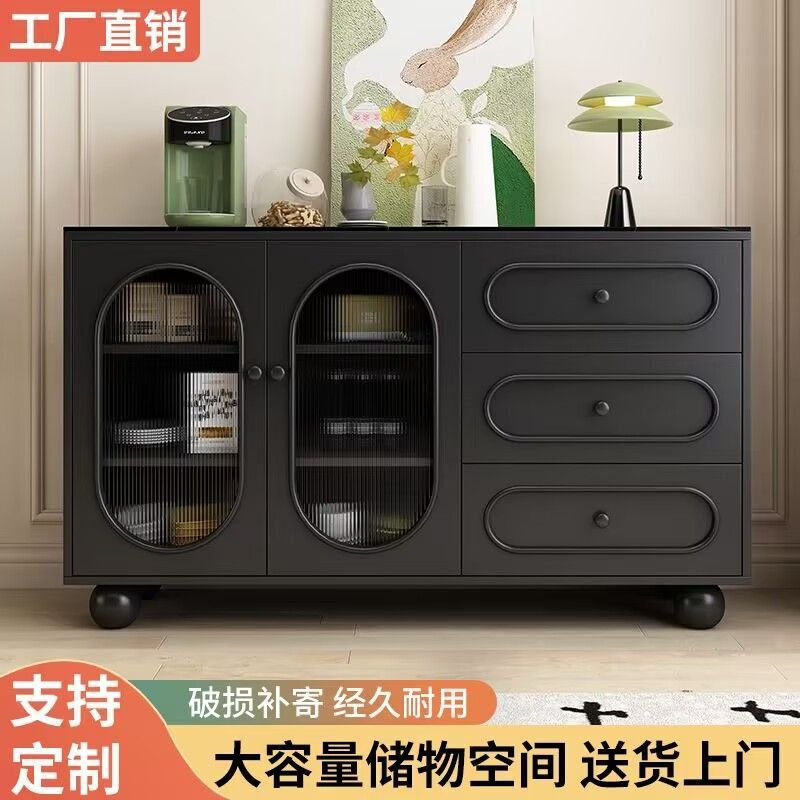 Cream-Colored Sideboard, Modern and Simple, Home-Use Living Room Storage Cabinet, Kitchen Storage Cabinet, Wall-Mounted Integrated Tea Cabinet Cream-Colored Sideboard, Modern and Simple, Home-Use Living Room Storage Cabinet, Kitchen Storage Cabinet, Wall-Mounted Integrated Tea Cabinet