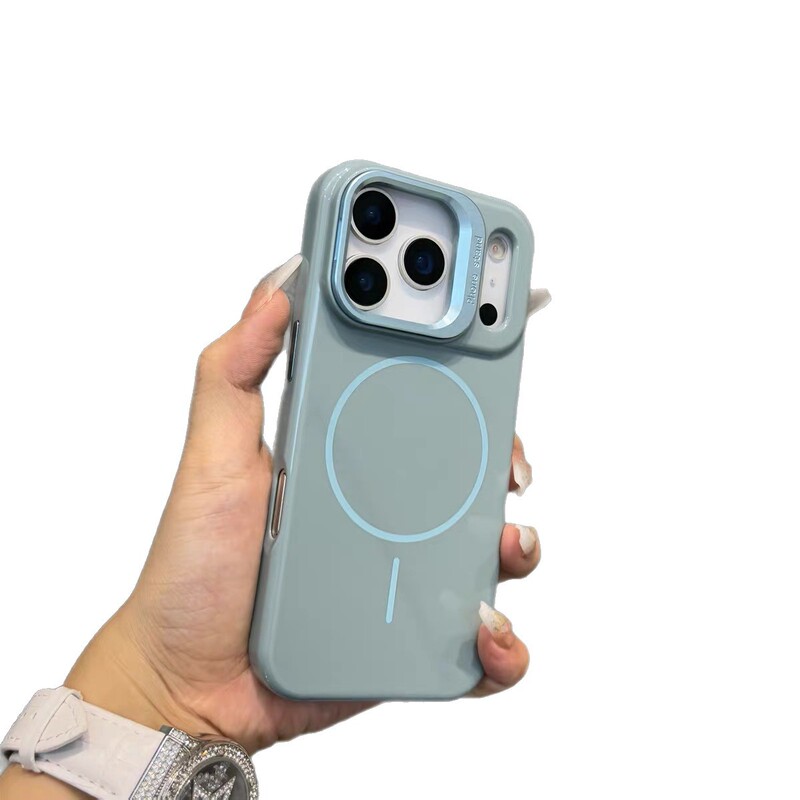 新款iPhone17promax手机壳细圈磁吸镜头支架苹果17air半包硬壳套|undefined