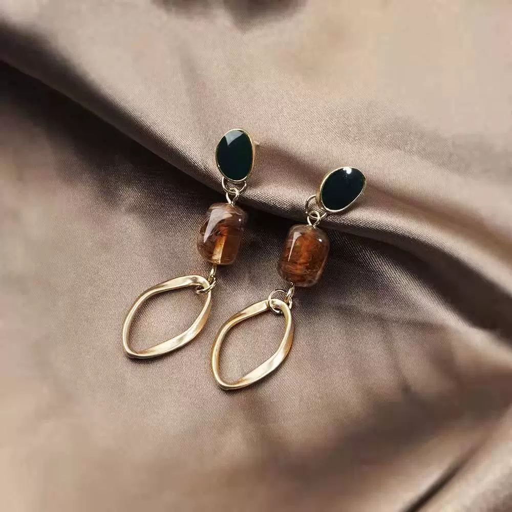 Длинные серьги-кольца ретро, модная серебряная игла, образец серебра 925, коллекция 2023
