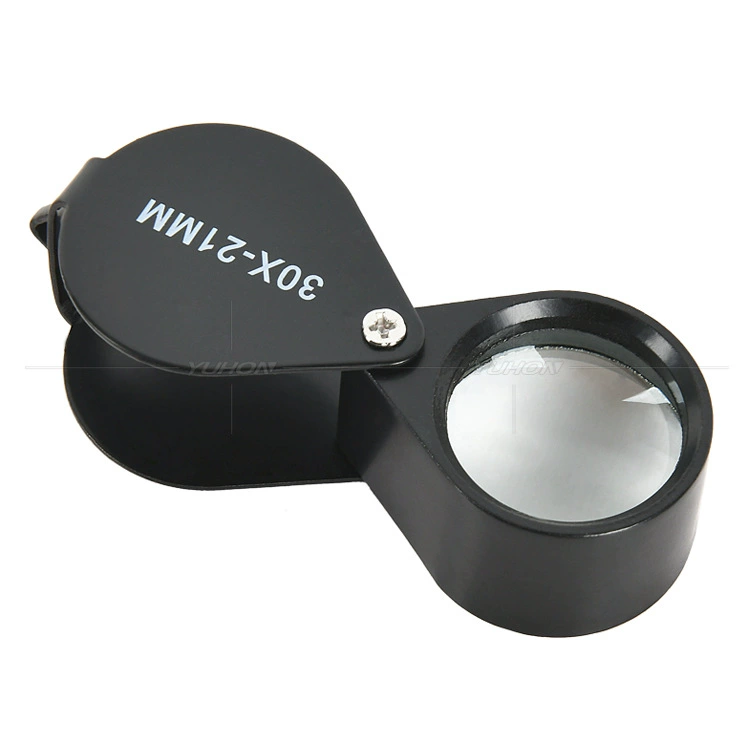 30*21 мм металлическое складное 30-кратное HD увеличительное стекло идентификационная коллекция антикварные украшения с бриллиантами античный нефрит