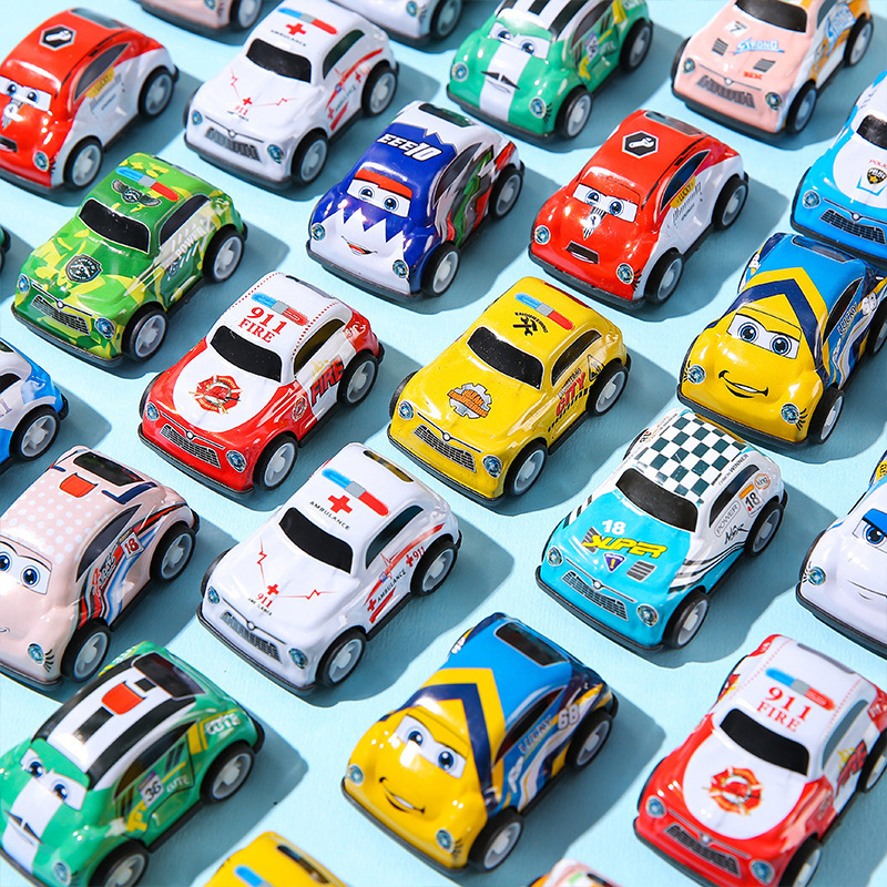 Pull-Back Mini Alloy Car, Children's Toy Car Model, Metal Tin Car Gift, Anti-Rollover