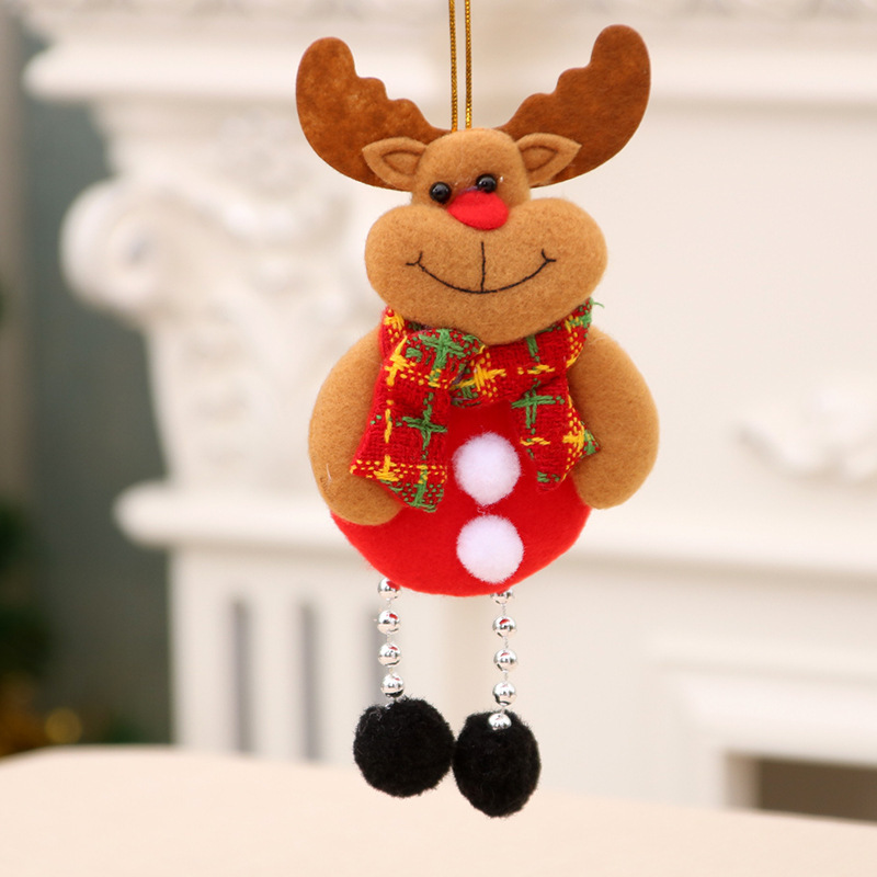 Decoraciones de Navidad anciano muñeco de nieve ciervo regalos de Navidad pequeño colgante muñeca de peluche colgante de árbol de Navidad suministros