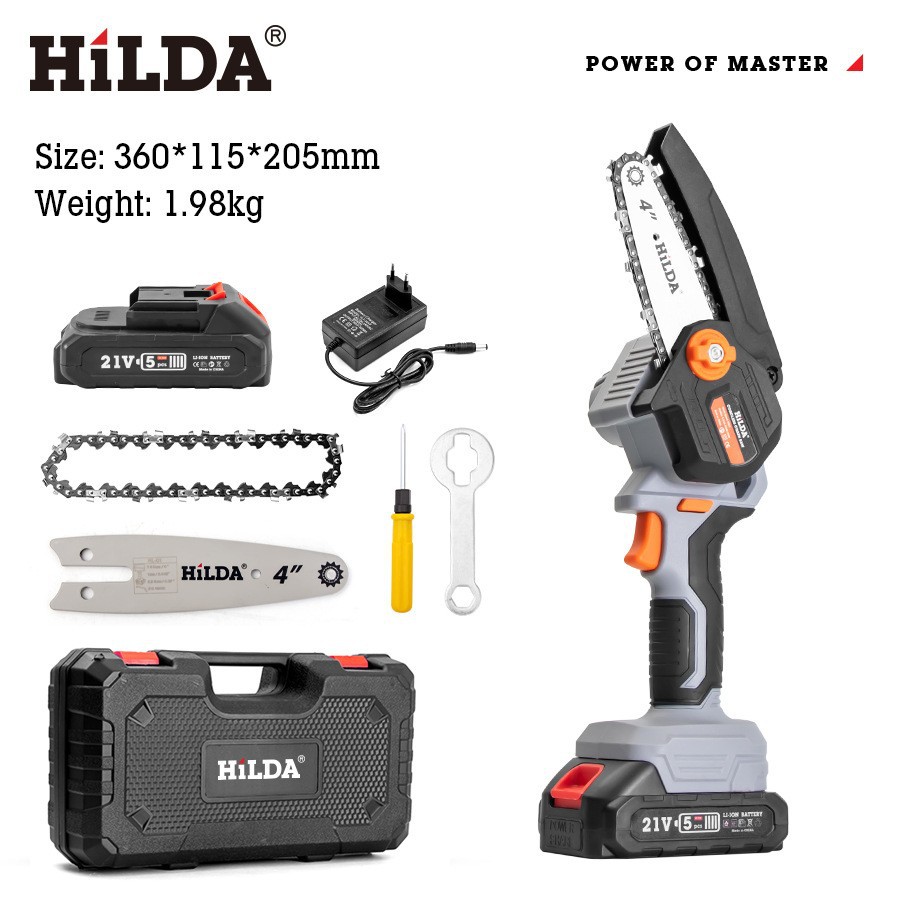 大功率锂电电链锯家用手持式单手锯户外砍树伐木锯锯柴马刀锯跨境