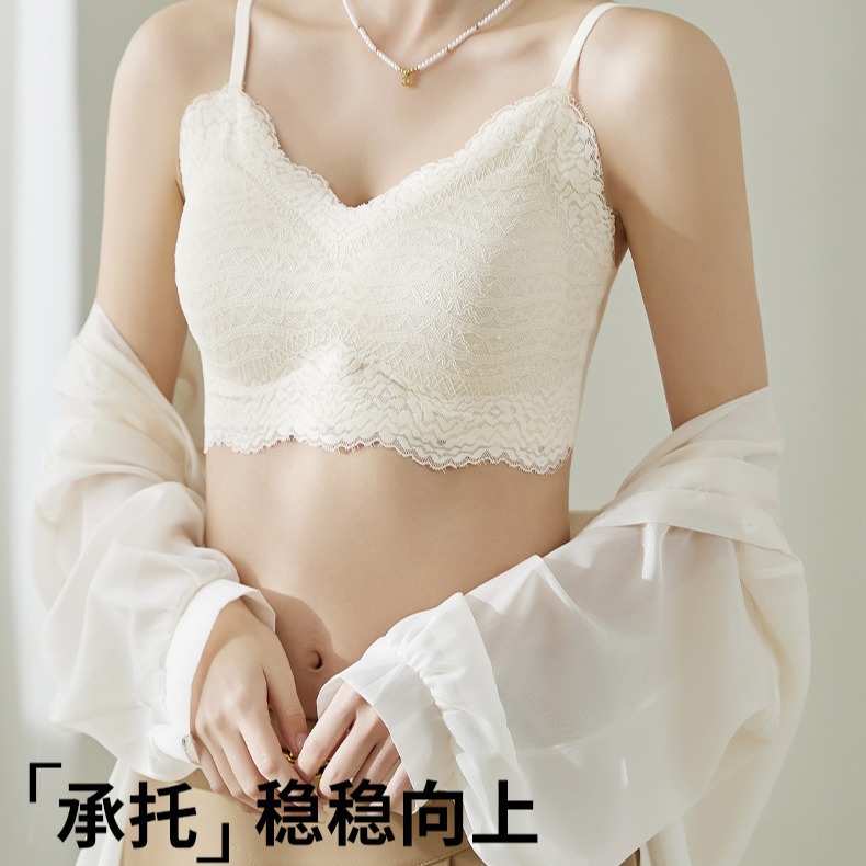 Ventas directas de fábrica comercio electrónico transfronterizo Sudeste de Asia Vietnam Tailandia damas simple sin costuras 7737 sujetador de espalda de encaje