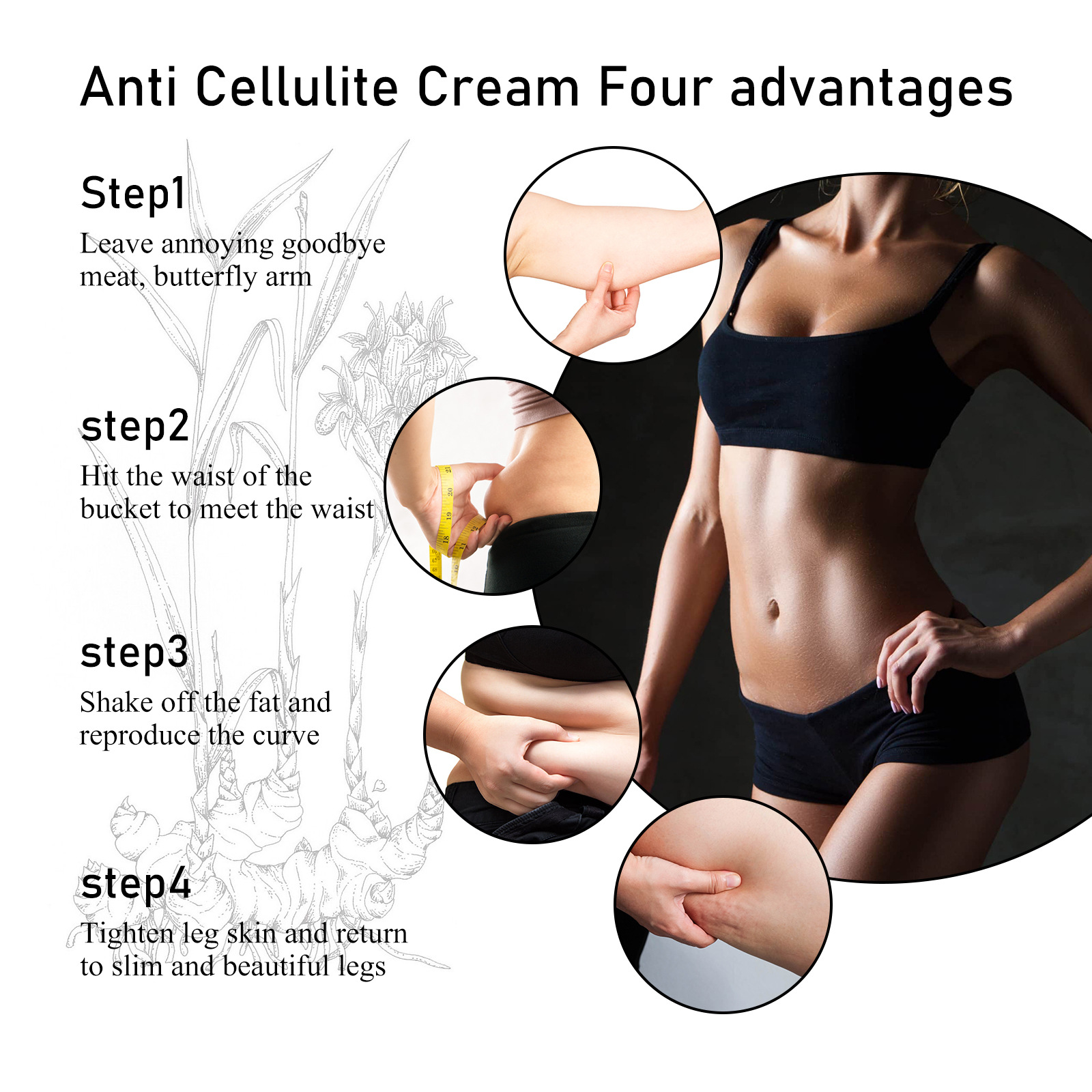 Jaysuing Elektrický zpevňující a tvarující masáž stehenních svalů, krém na krásu břicha a pokožky_voghion.com