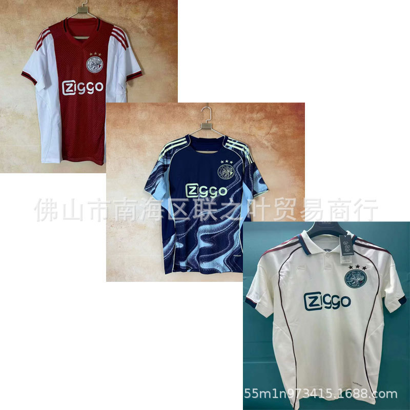 2526 Ajax Home and Away Jersey Brobeigutz Weghorst Football Uniform Short-Sleeved Training Uniform 2526 Ajax Home and Away Jersey Brobeigutz Weghorst Football Uniform Short-Sleeved Training Uniform