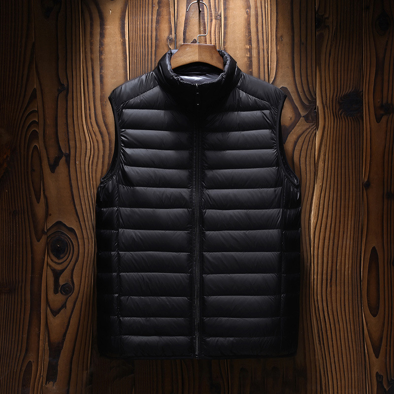 Autumn and winter light down cotton-padded jacket men's vest short plus size thin down horse cotton armour light autumn and winter men's clothing