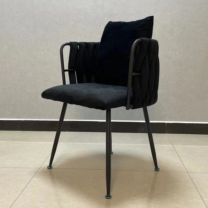 Silla de comedor de lujo nórdica, silla de mesa de ajedrez y tarjetas, silla de mahjong, bar simple moderno, bar de café, bar de bistro