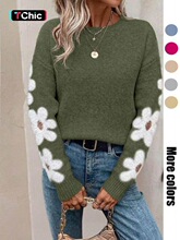 G 86412 Floral Jacquard Knit Sweater ���Ż����Ứᘿ���