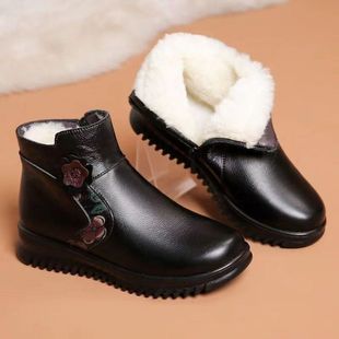 Elderly non-slip really soft Pete thick velvet mother shoes grandma cotton shoes winter new warm soft bottom short boots cotton boots