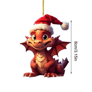 Christmas Dinosaur Series Decorations Christmas Tree Creative Cartoon Car Pendant Bag Key Chain Decorations Acrylic