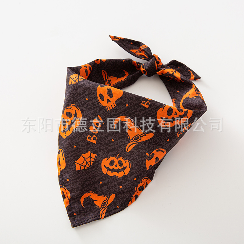 ペット用ハロウィンパンプキン三角スカーフ、ペット服、ペット用よだれかけ、犬用よだれかけ、猫用よだれかけ|undefined