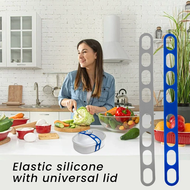 Универсальный ремешок для фиксации крышки из силиконового материала для многоразового использования, держатель для крышки кастрюли